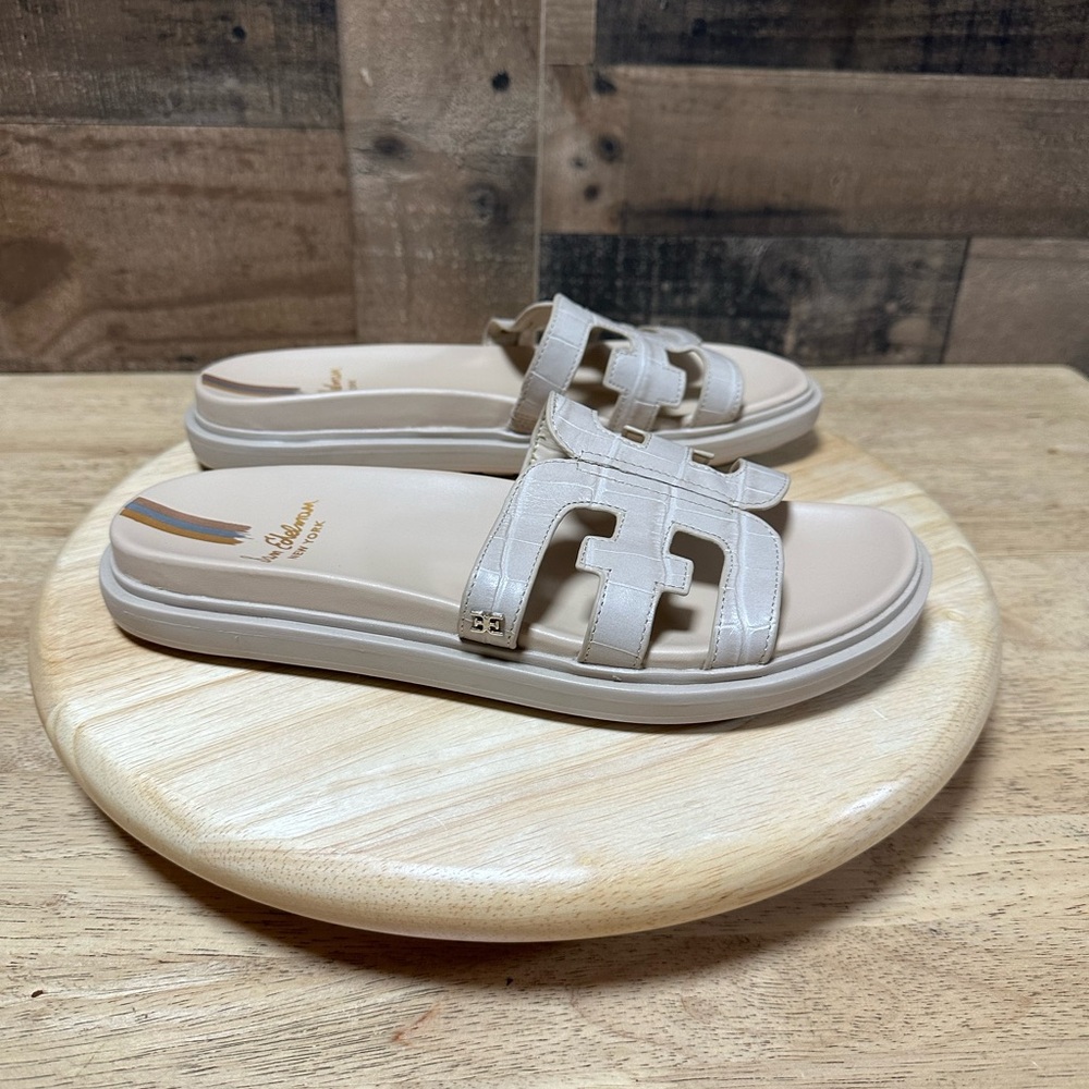 Sam Edelman Cream Slide Sandals